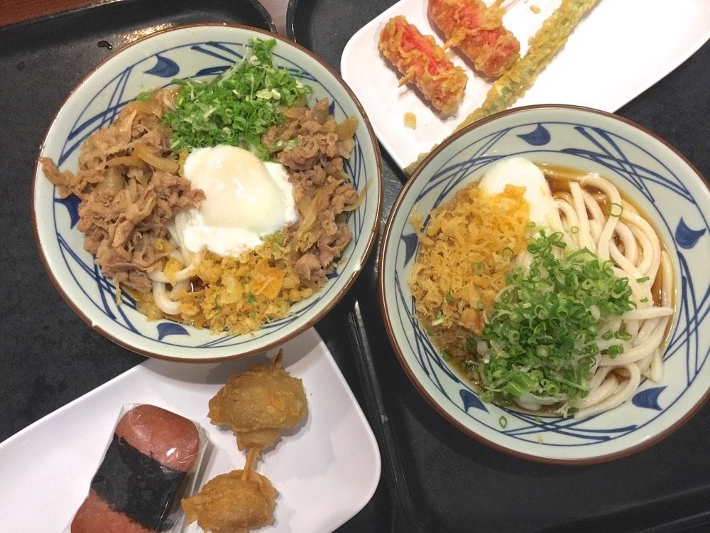 Marukame Udon - bowls of food