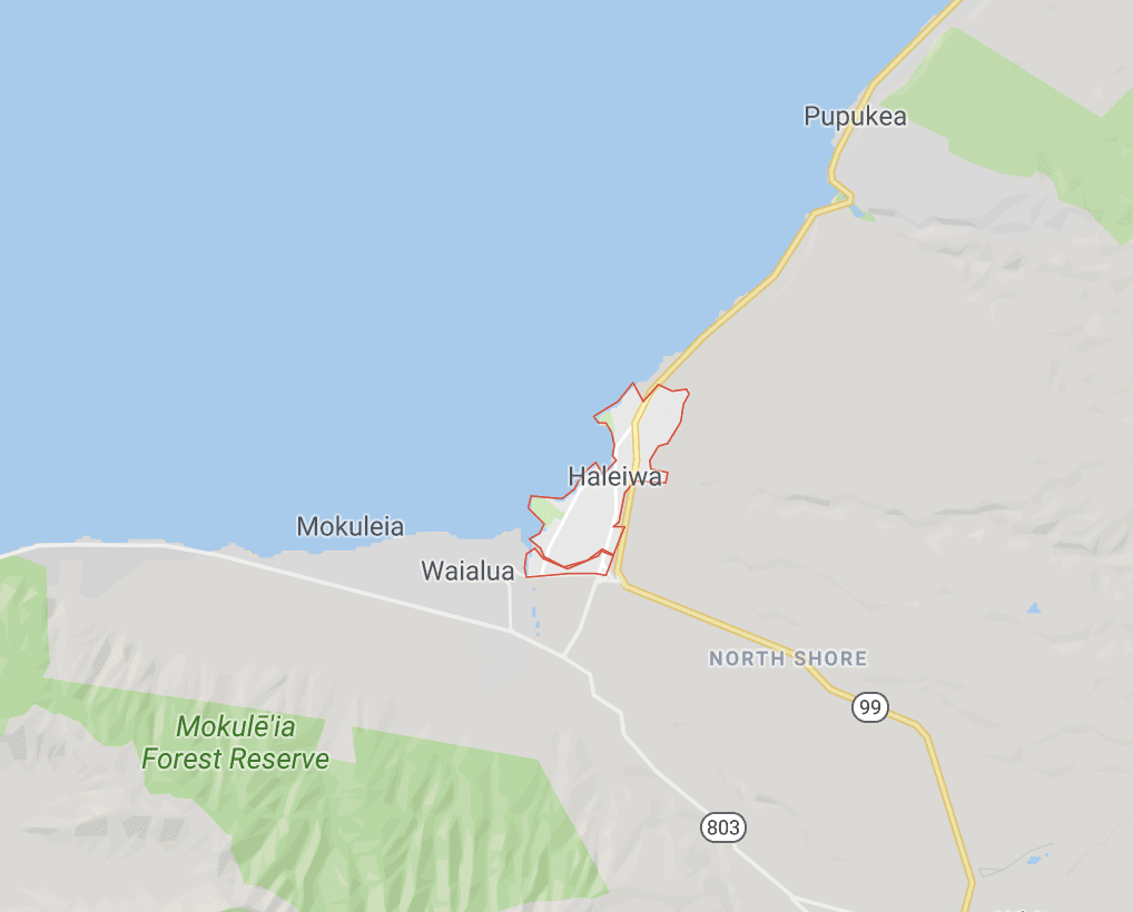 Haleiwa Town in Oahu Map
