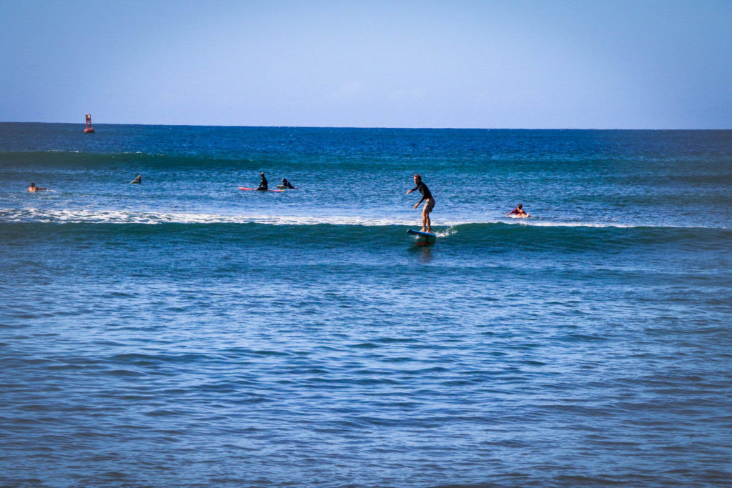 Surfing in Haleiwa