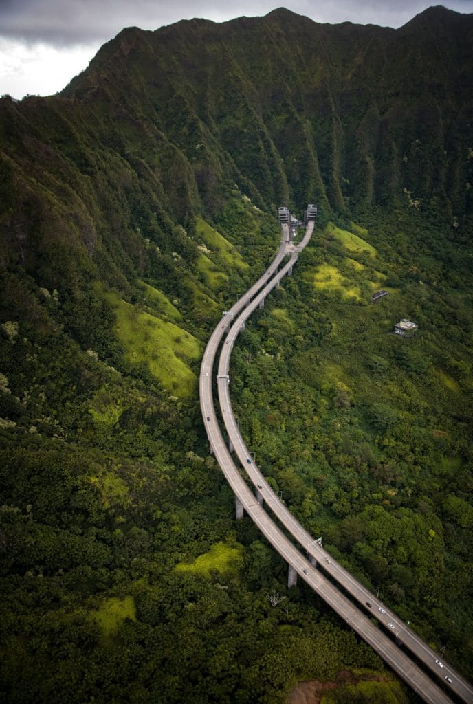 H3 Scenic drive on Oahu