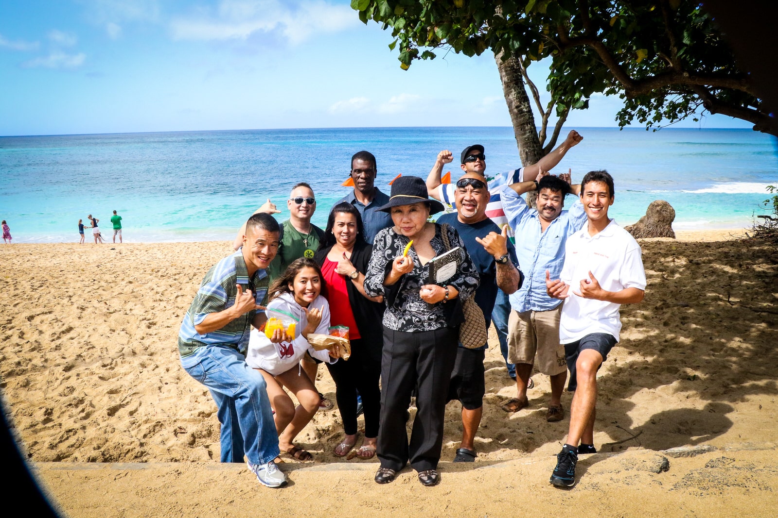 Oahu circle-island tour stops at Sunset Beach