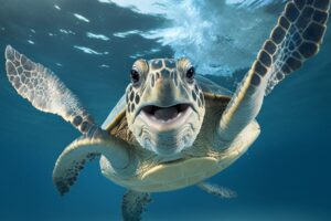 How fast do Pacific Green Sea Turtles Swim?