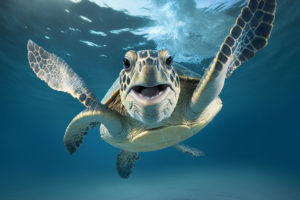 How fast do Pacific Green Sea Turtles Swim?