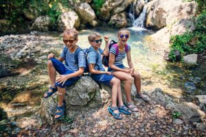 Waterfall Hike Family