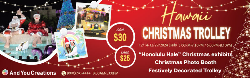 honolulu city lights-Christmas Trolley