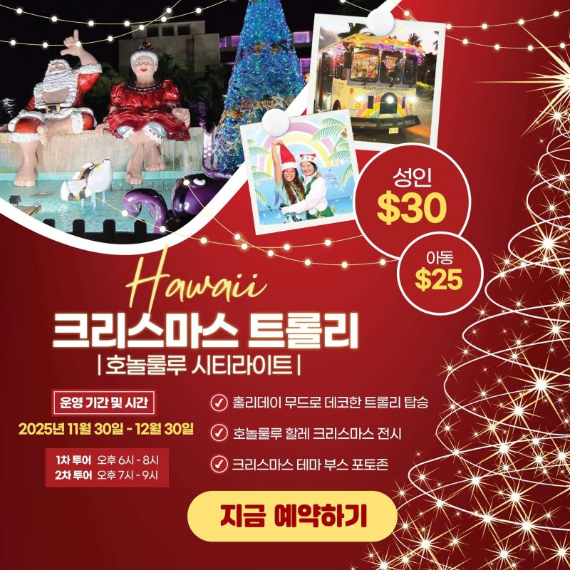 하와이 크리스마스 트롤리