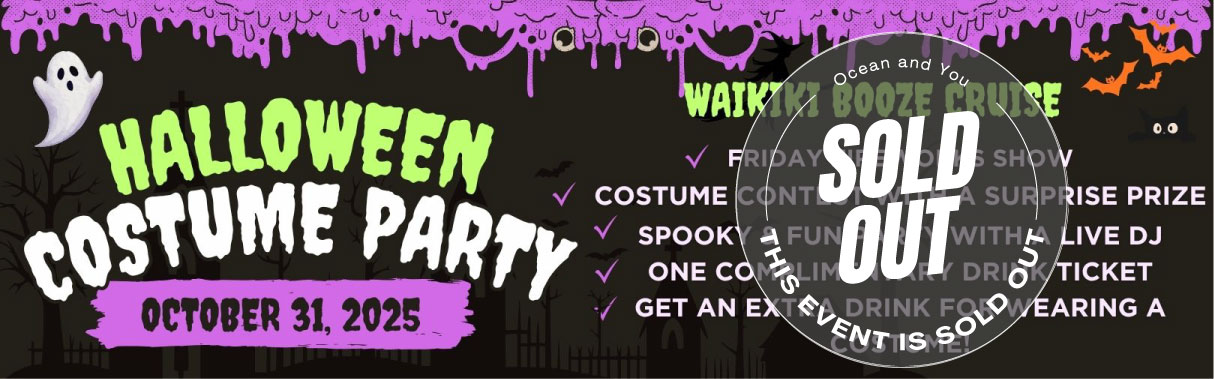 Hawaii Halloween costume party boat