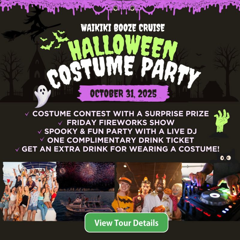 Hawaii Halloween costume party boat