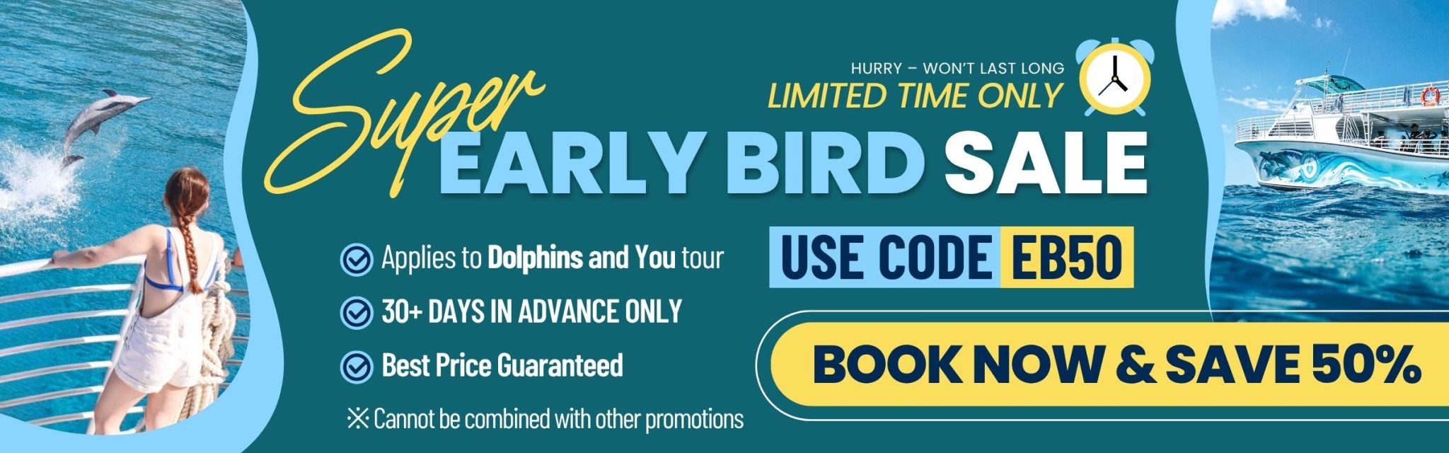 Dolphin tour 50%OFF