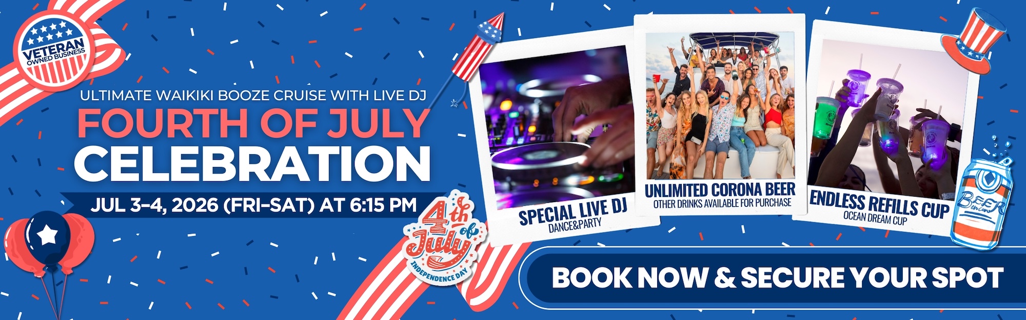 4th of July Fireworks cruise